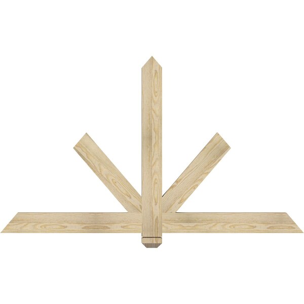 Ekena Millwork Kennewick Rough Sawn Timber Gable Bracket, Douglas Fir, 60"W x 35"H x 2"D x 4"F, 14/12 Pitch GBW060X35X0204KEN00RDF - main